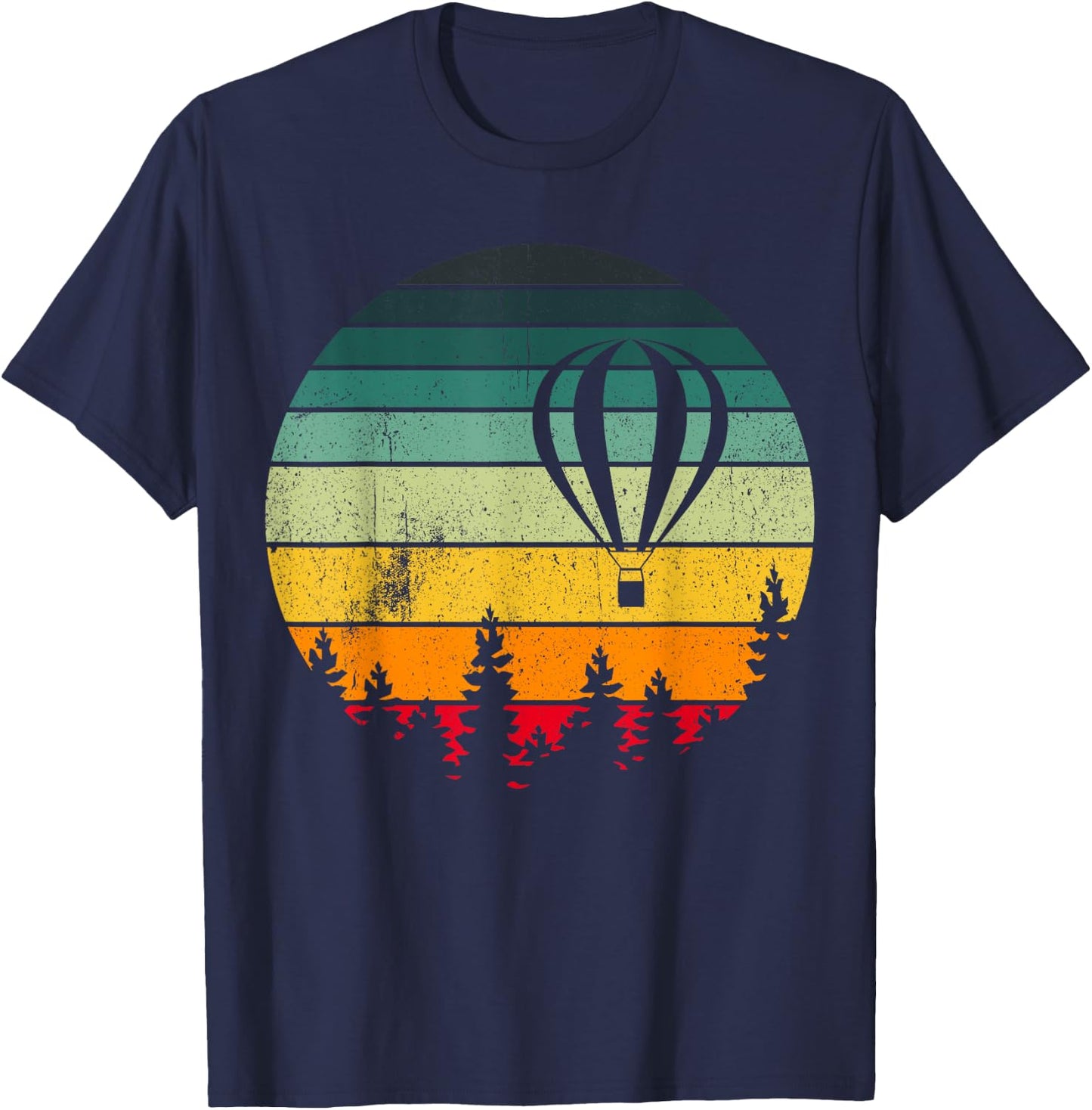 Vintage Hot Air Balloon Festival Balloonist Fly Ballooning T-Shirt - T-Shirt | Navy