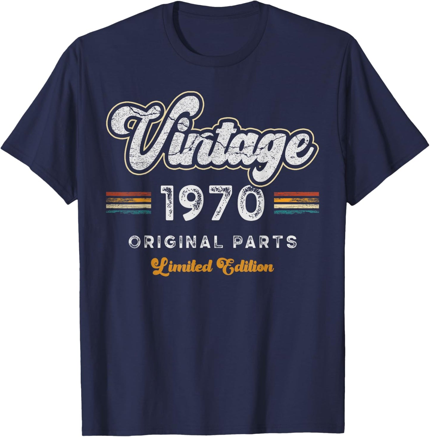 Vintage 1970 Original Parts Limited Edition 55th Birthday , black T-Shirt - T-Shirt | Navy