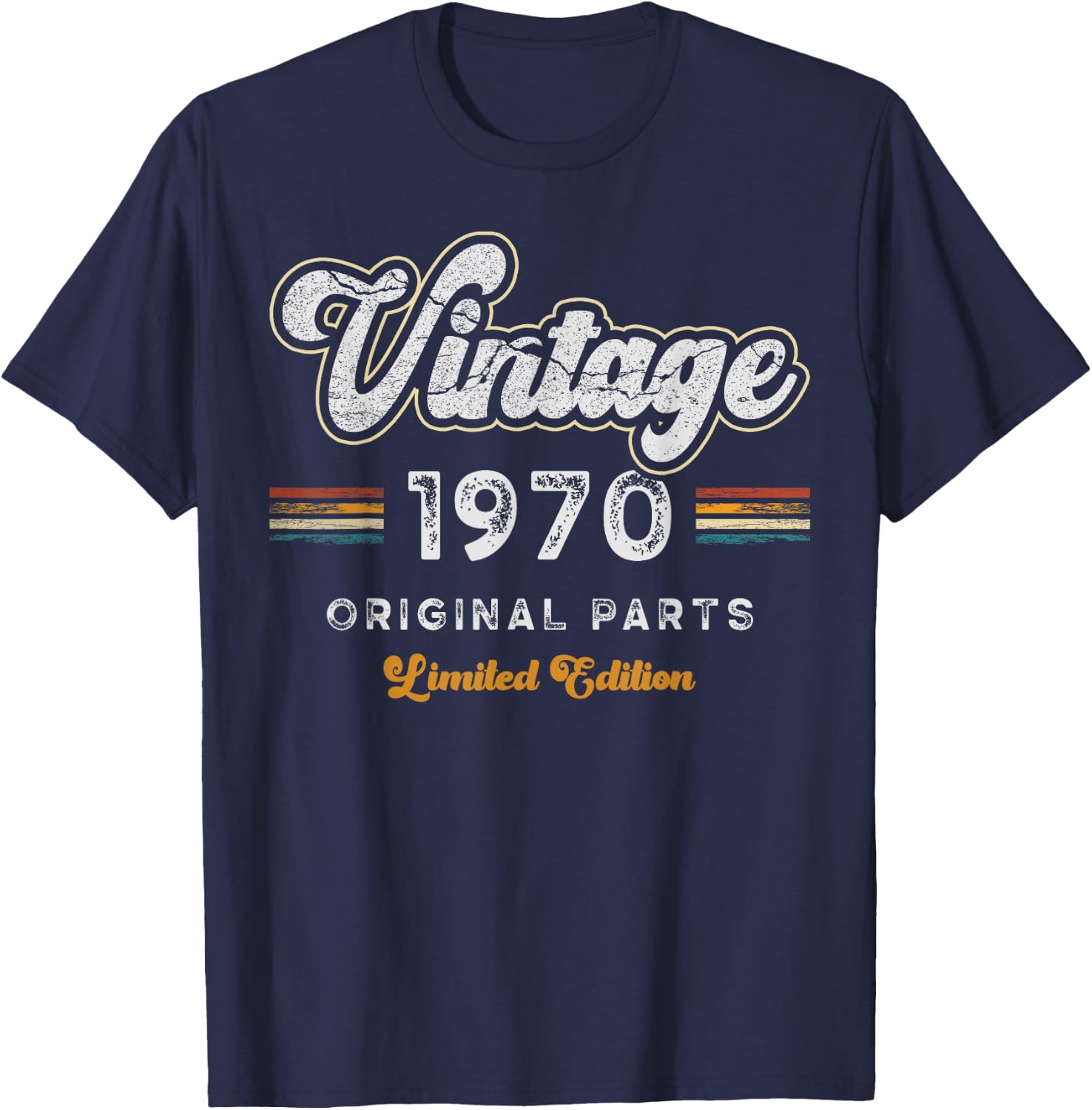 Vintage 1970 Original Parts Limited Edition 55th Birthday , black T-Shirt - T-Shirt | Navy