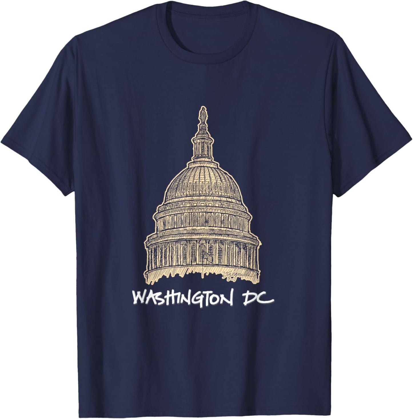 US Capitol Building Congress Washington DC T Shirt T-Shirt - T-Shirt | Navy