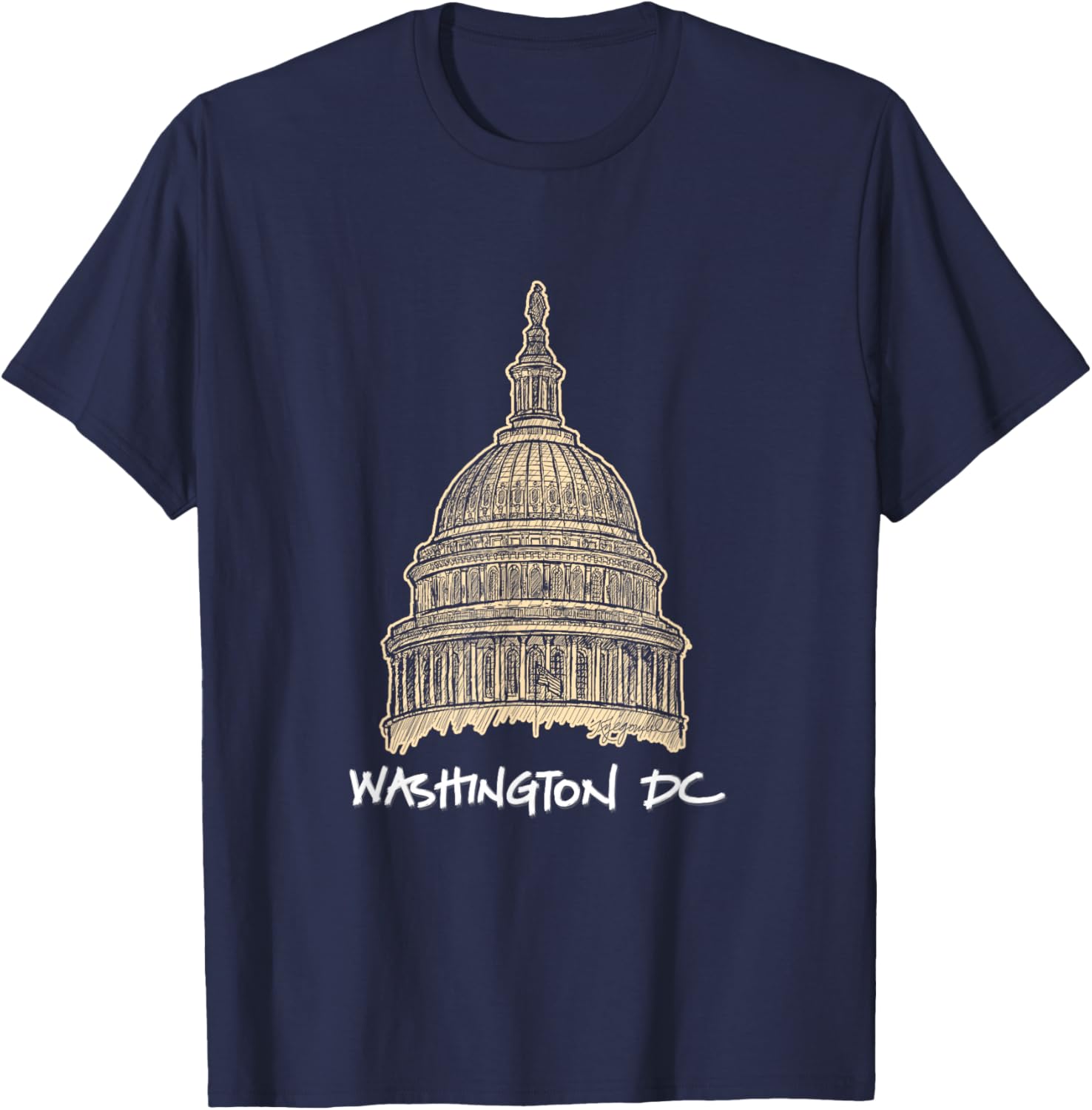 US Capitol Building Congress Washington DC T Shirt T-Shirt - T-Shirt | Navy