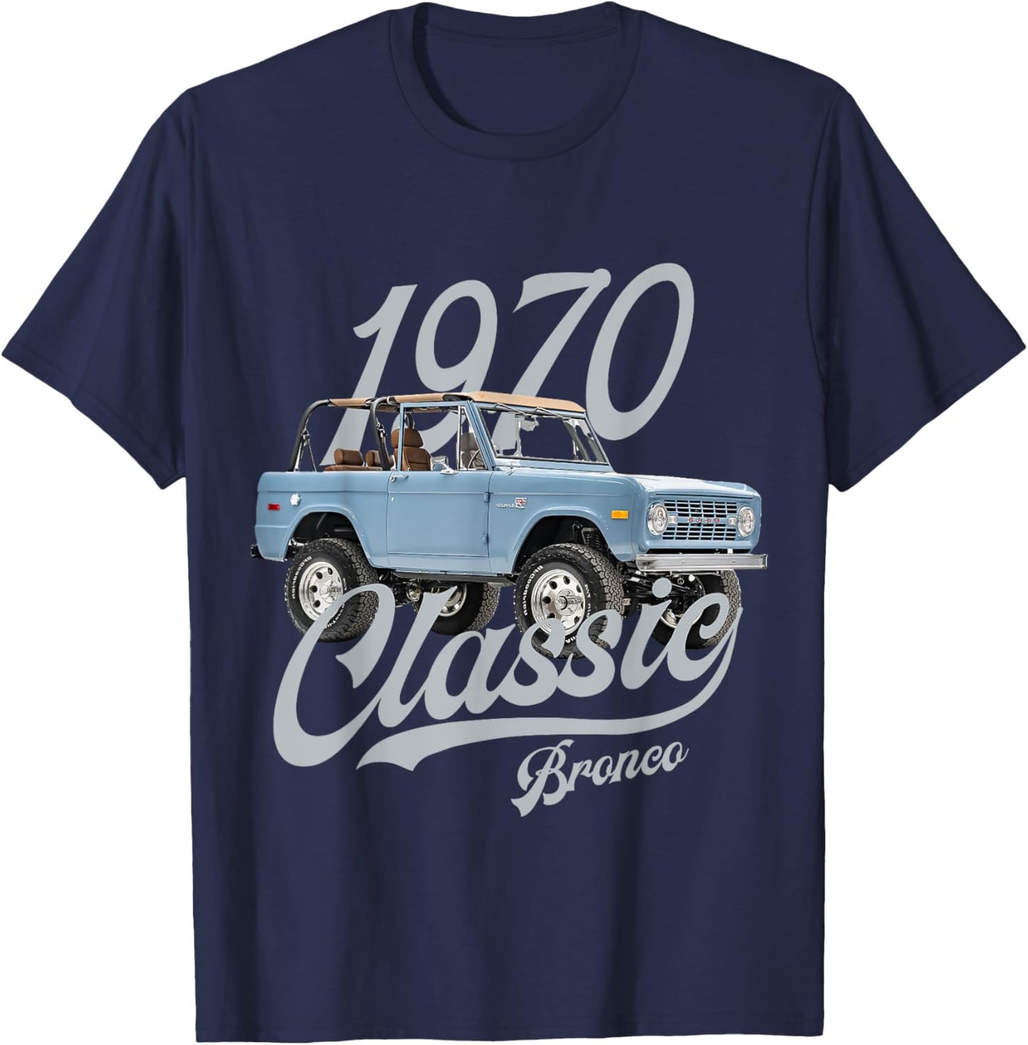 Classic bronco 1970 blue white T-Shirt - T-Shirt | Navy
