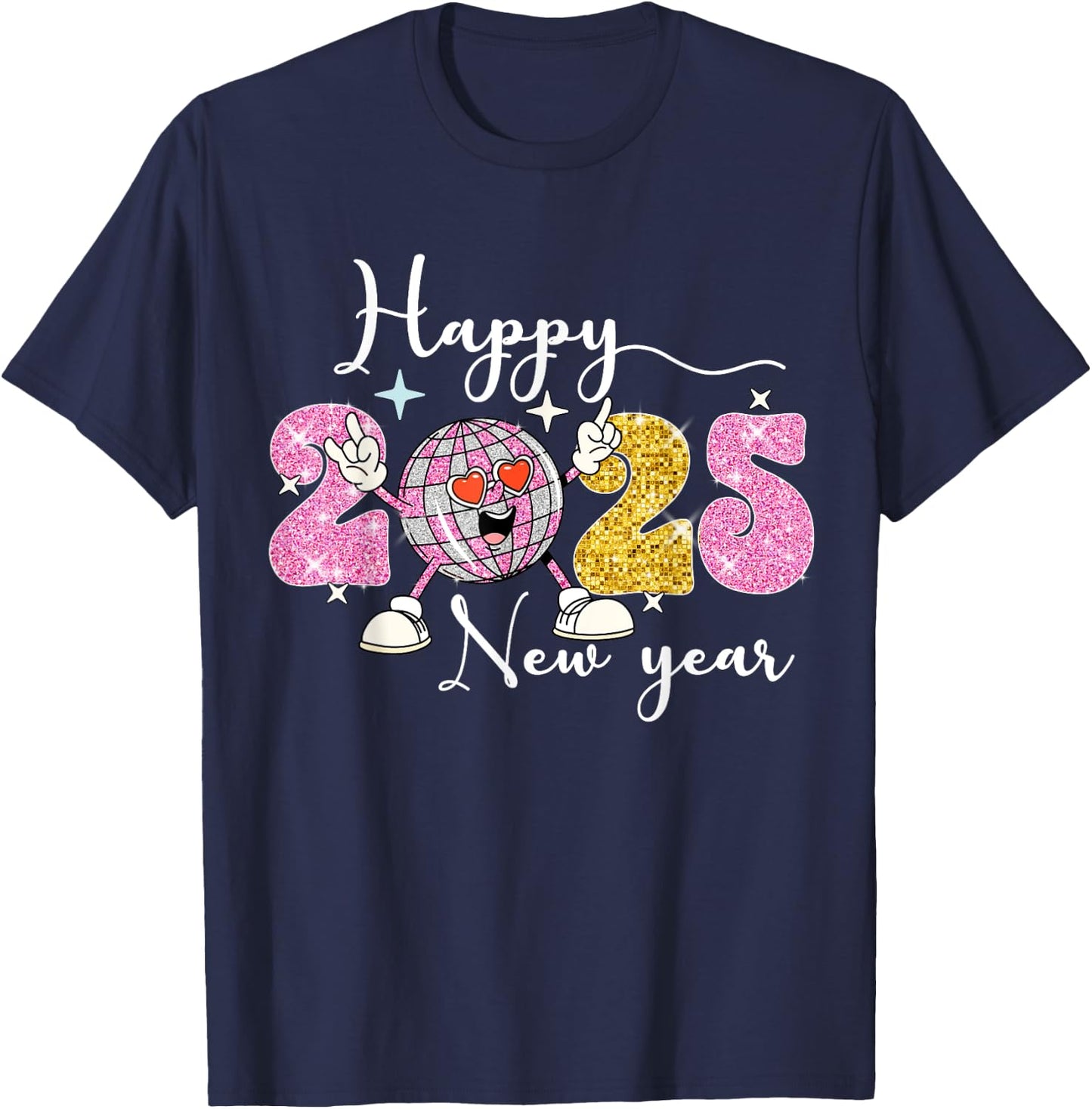 Happy new Year 2025 Party Family Matching T-Shirt - T-Shirt | Navy