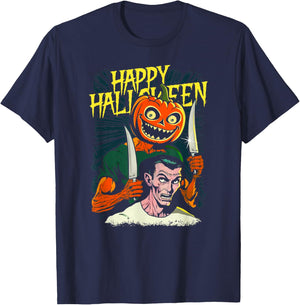 Happy Halloween Jack-O-Lantern Ready For Carving Tradition T-Shirt - T-Shirt | Navy