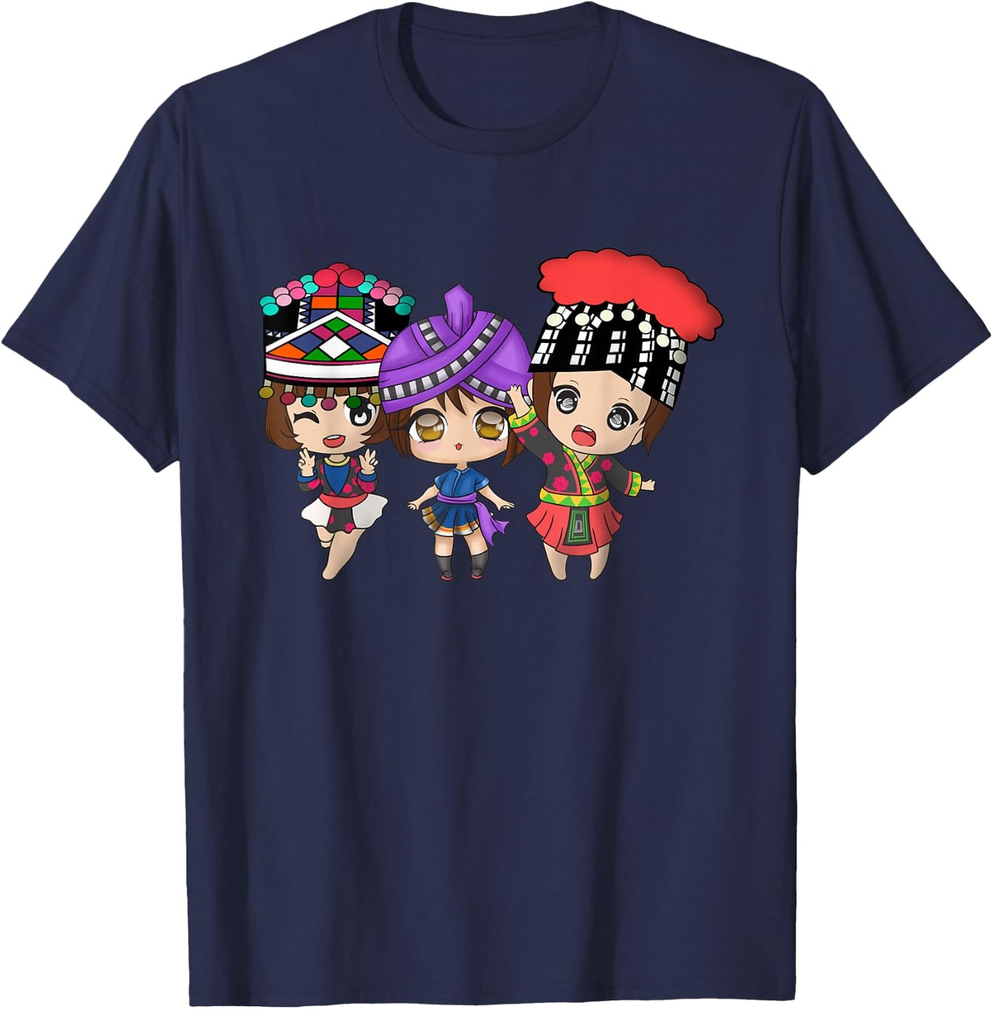 Hmong Girl Miao Woman Proud Hmoob Sisters T-Shirt - T-Shirt | Navy