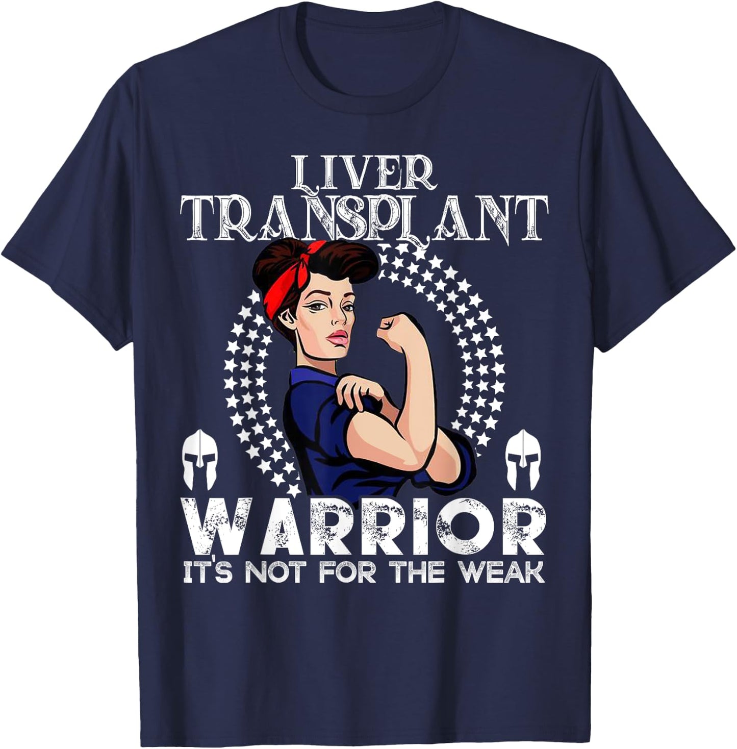 Liver transplant women Warrior Awareness Gift T-Shirt - T-Shirt | Navy