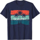 Vintage Ka'anapali Hawaii Summer Beach Palm Tree Sunset Trip T-Shirt - T-Shirt | Navy