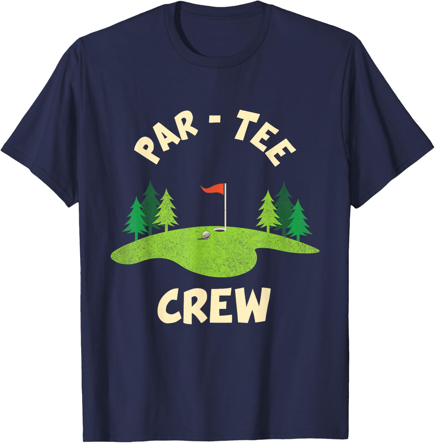 Par Crew Funny Golf Birthday Party Birdie Golfer T-Shirt - T-Shirt | Navy