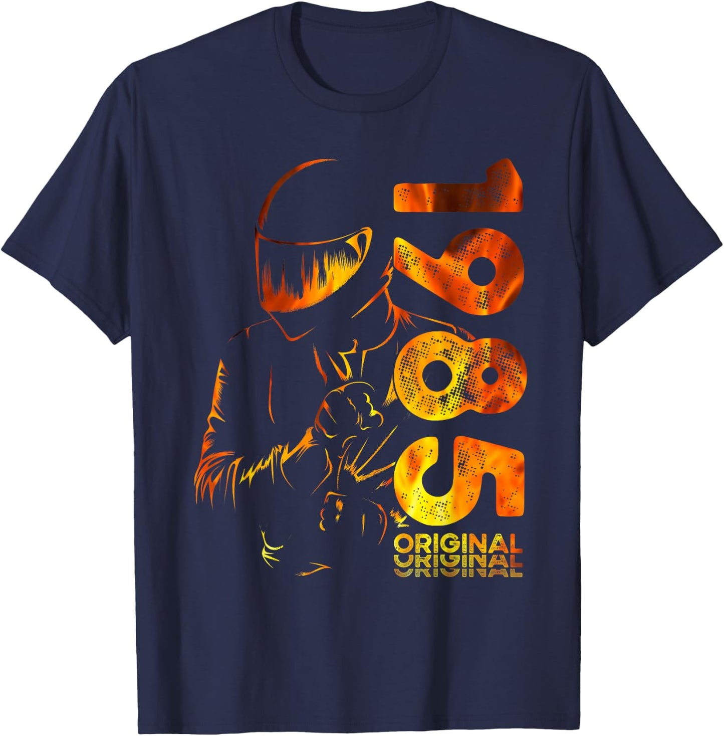 40th Birthday Man Motorcycle Biker Biker 1985 T-Shirt - T-Shirt | Navy