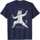 Life Happens Tai Chi Helps Funny Yin Yang Tai Chi Cat Women Kids T-Shirt - T-Shirt | Navy