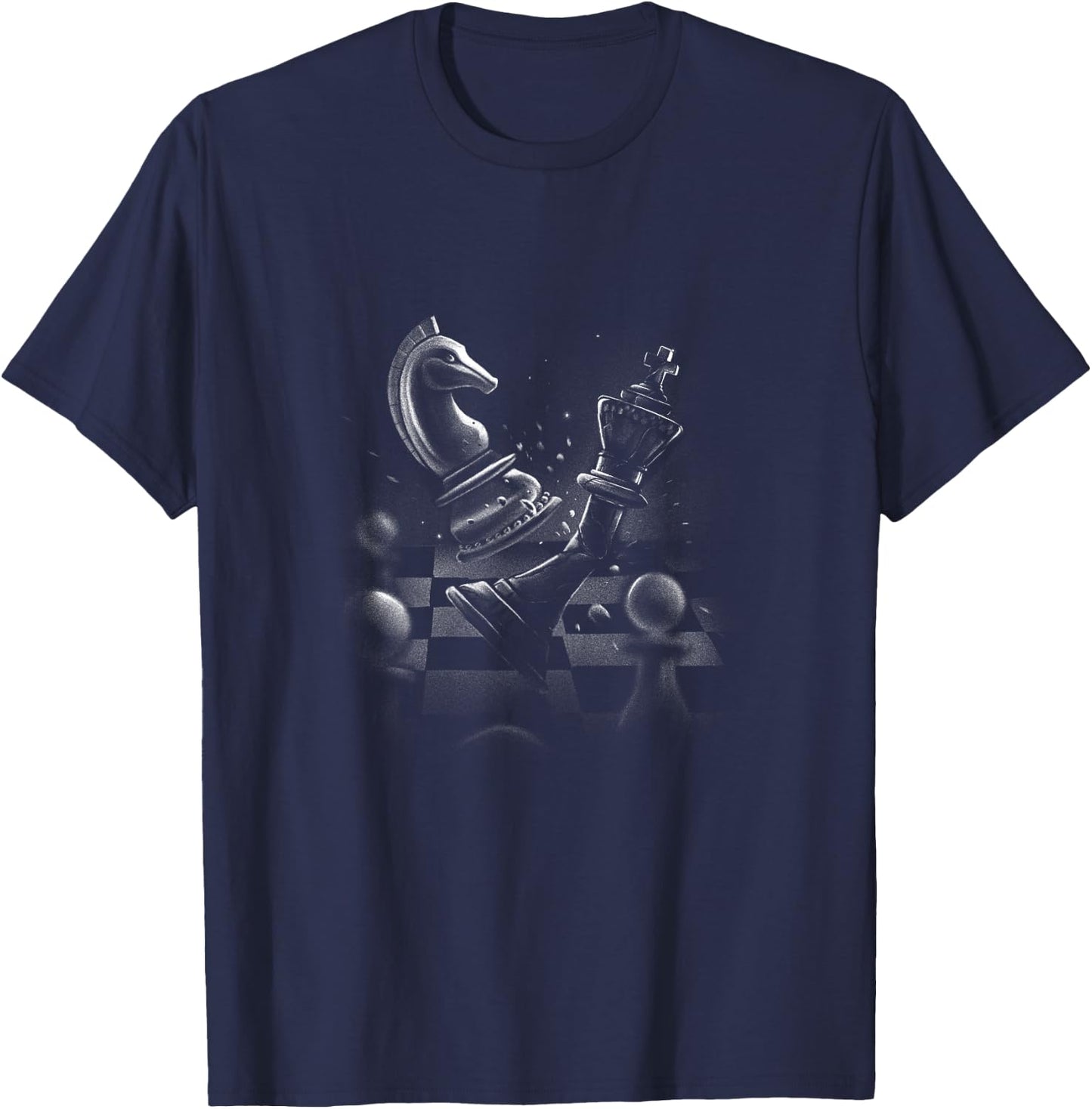 Chess Pieces Chess Player Gift , Black, Female X-Small T-Shirt - T-Shirt | Navy