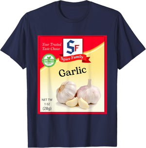 Garlic Condiment Costume Holiday Spice Costumes T-Shirt - T-Shirt | Navy