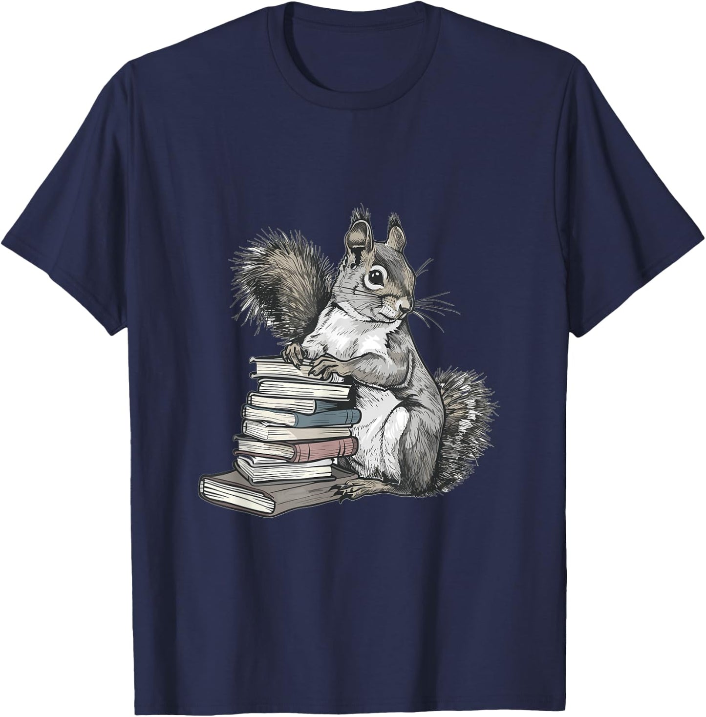 Squirrel Animal Lover Graphic T-Shirt - T-Shirt | Navy