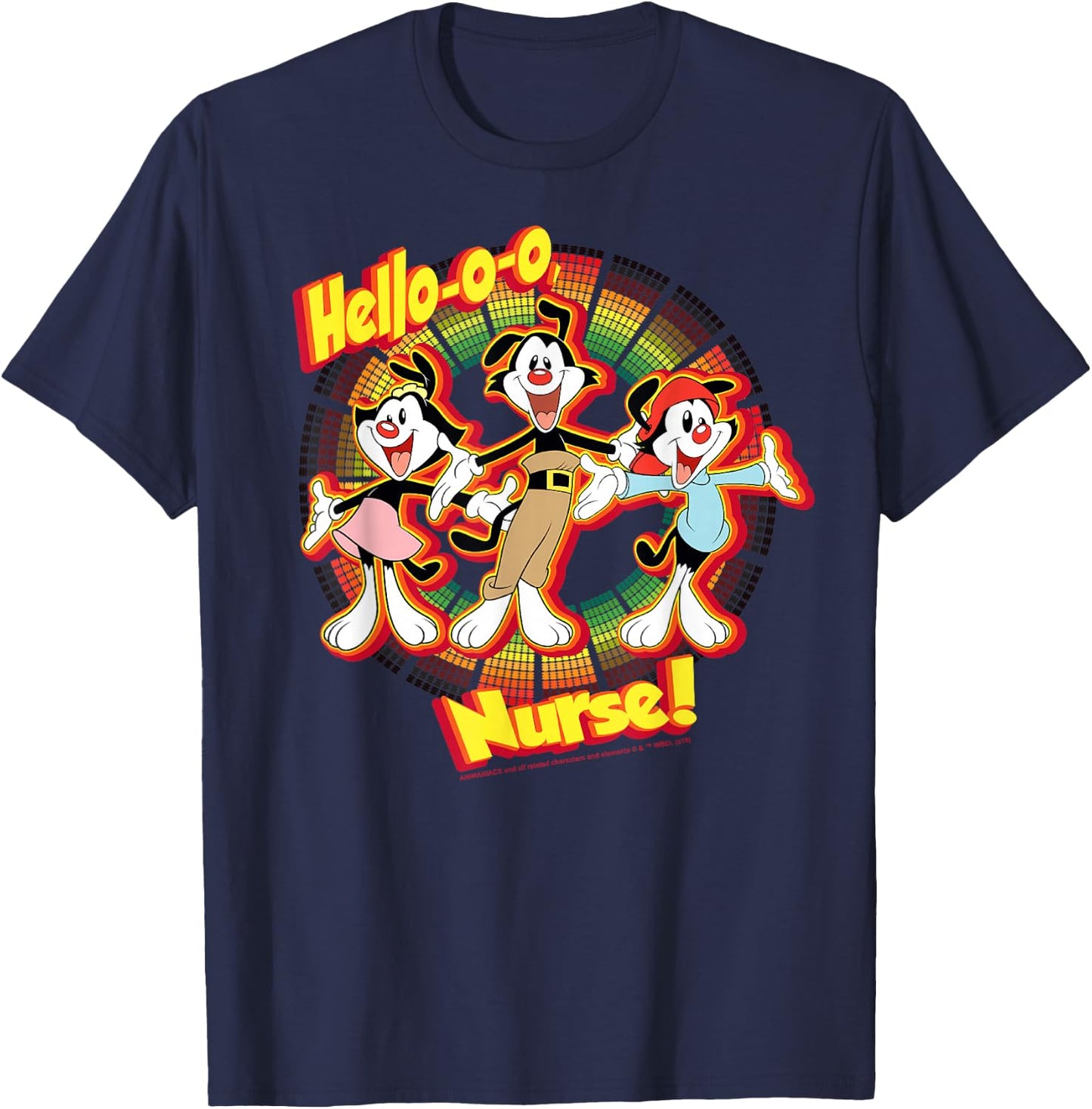 Animaniacs Group Shot Hello-o-o Nurse T-Shirt - T-Shirt | Navy