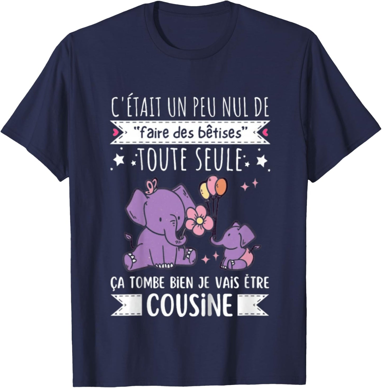 Future Cousine 2027 Gift Nouvelle Naissance Futur Cousine T-Shirt - T-Shirt | Navy