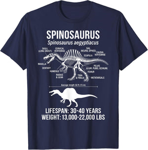 Spinosaurus Diagram T-Shirt - T-Shirt | Navy