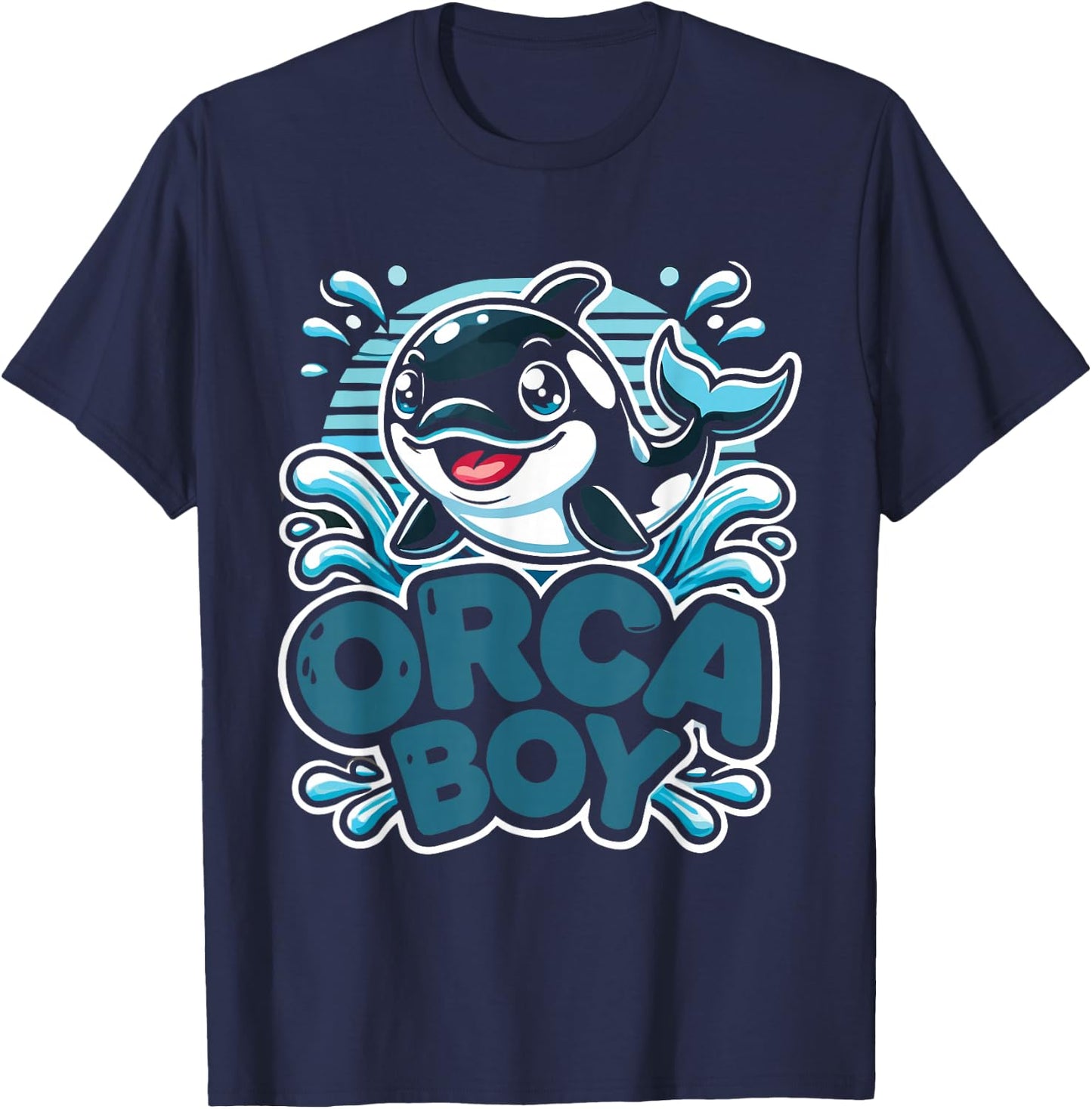 Funny Orca Cute Orca Toddler Boys Orcas - Black, Small T-Shirt - T-Shirt | Navy