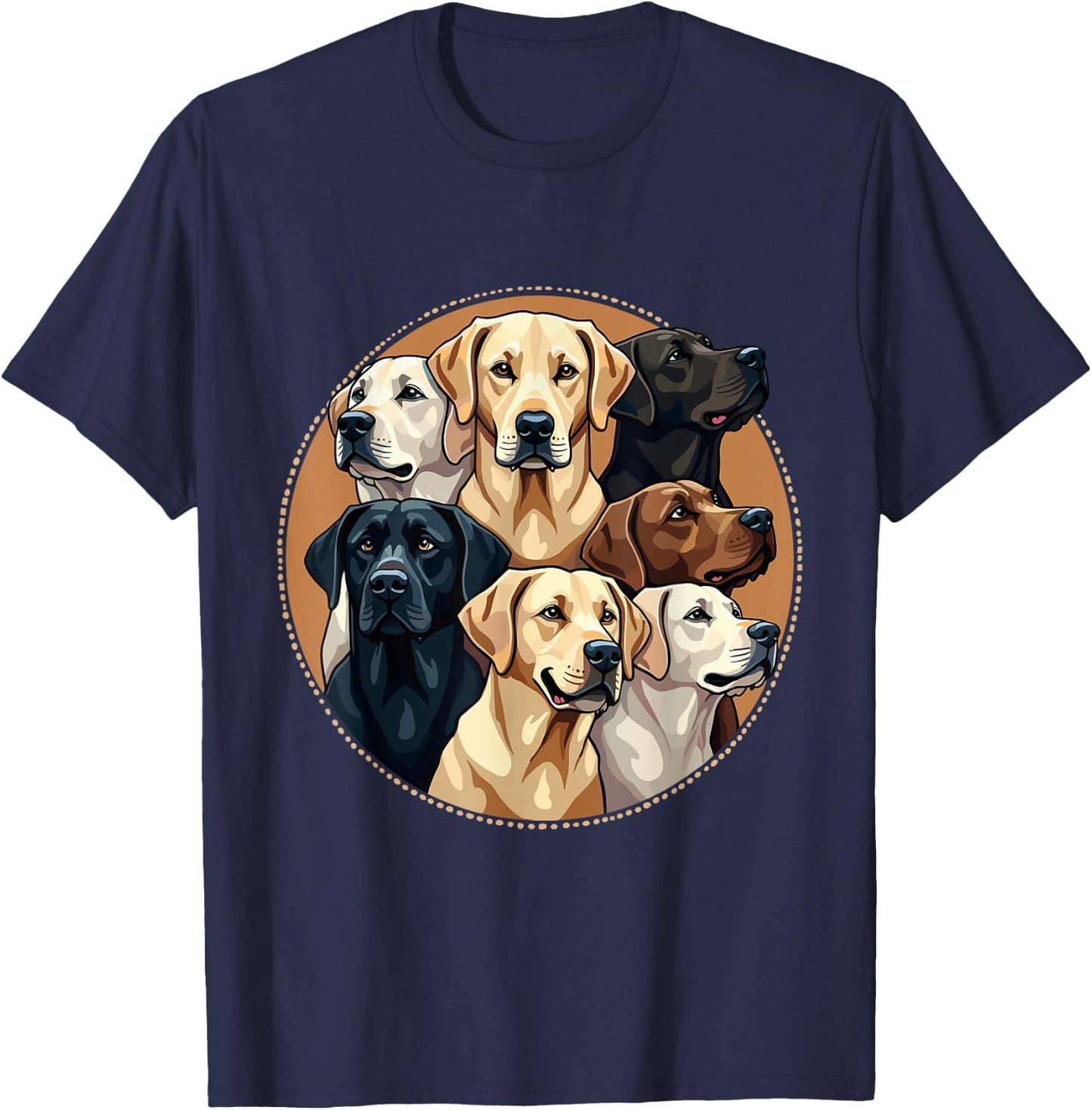 Labrador Funny Lab Dog Men Women Girls Kids T-Shirt - T-Shirt | Navy