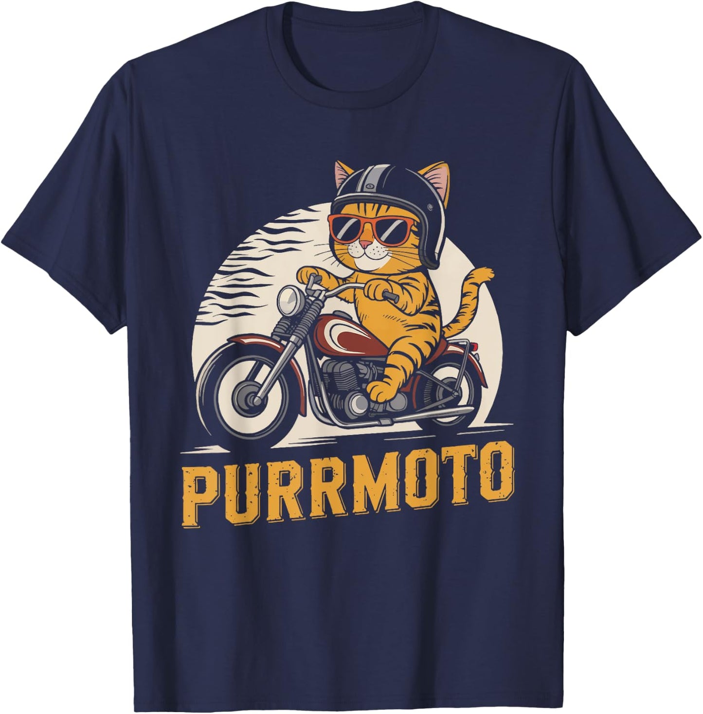 Motorbike Riders Biker Cat And Motorcycle Women T-Shirt - T-Shirt | Navy