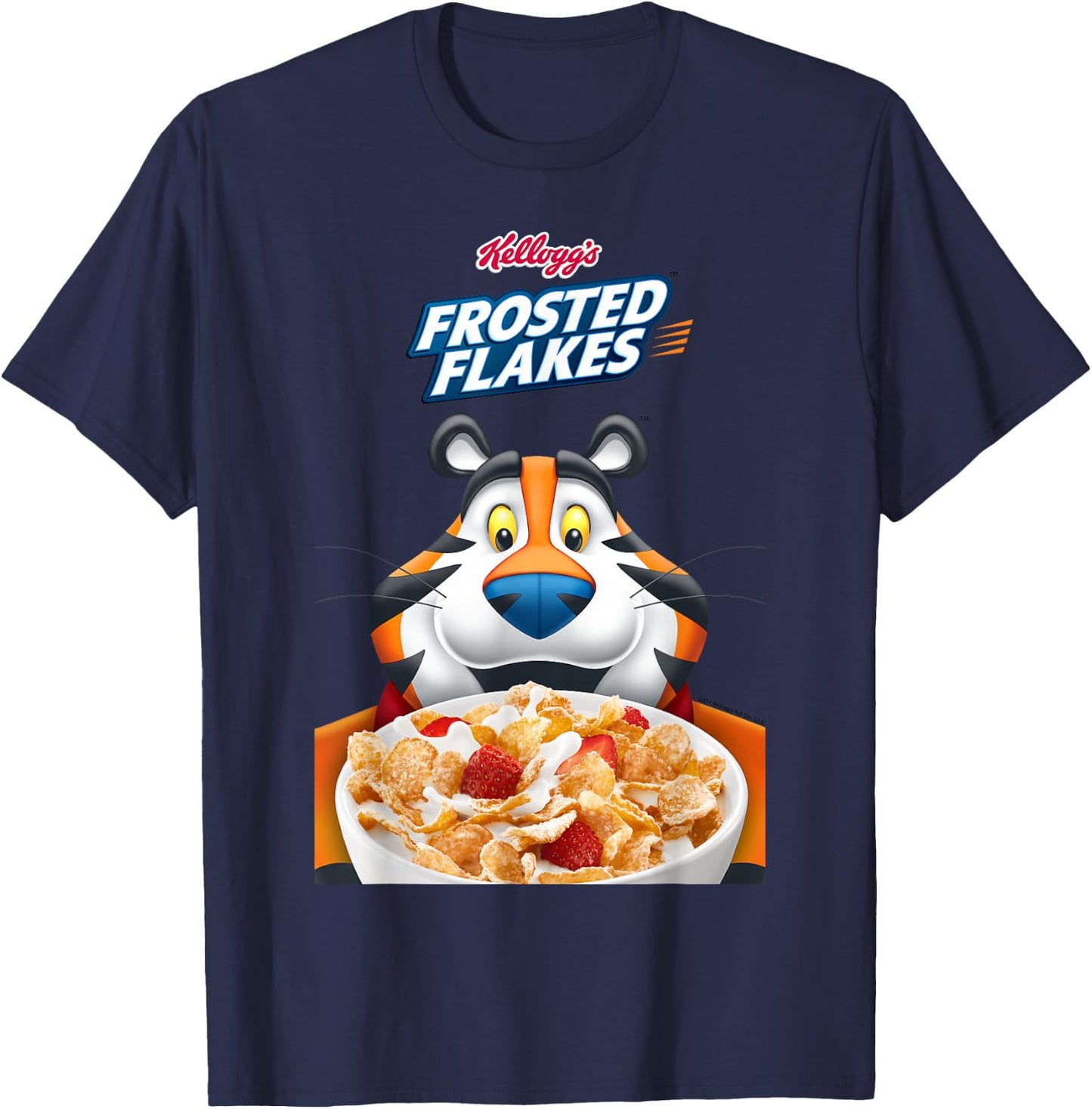 Kellogg's Frosties Tony the Tiger Frosted Cereal Bowl , Blue, S T-Shirt - T-Shirt | Navy