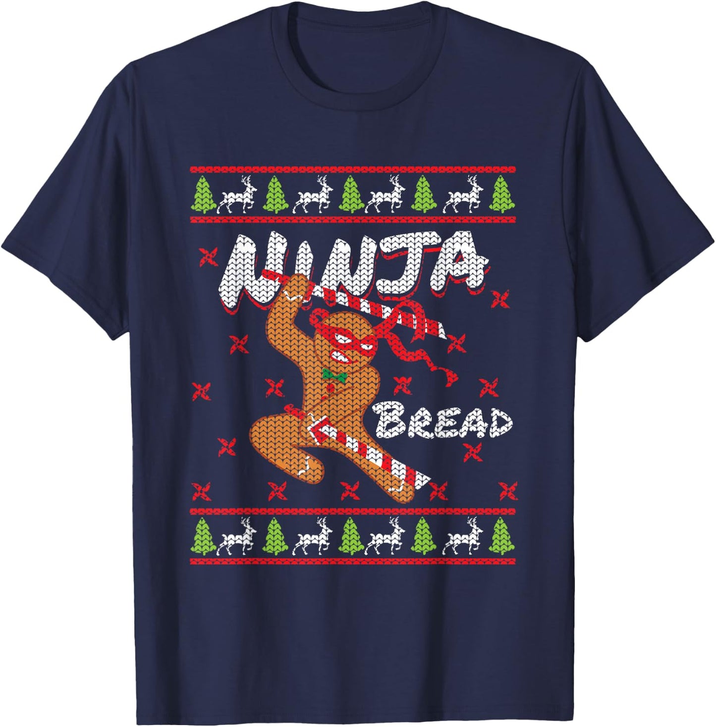 Ninjabread Man Gingerbread - Ninja Gift Ginjas Christmas T-Shirt - T-Shirt | Navy