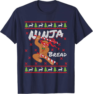 Ninjabread Man Gingerbread - Ninja Gift Ginjas Christmas T-Shirt - T-Shirt | Navy