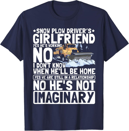 Wife Of A Snow Plow Driver T-Shirt - T-Shirt | Navy