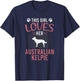 This Girl Loves Her Australian Kelpie Dog Lover T-Shirt - T-Shirt | Navy