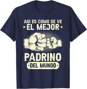 El Mejor Padrino Del Mundo T-Shirt - T-Shirt | Navy