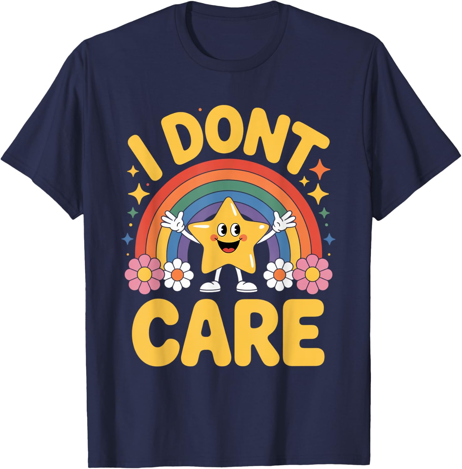 I Don't Care T-Shirt - T-Shirt | Navy