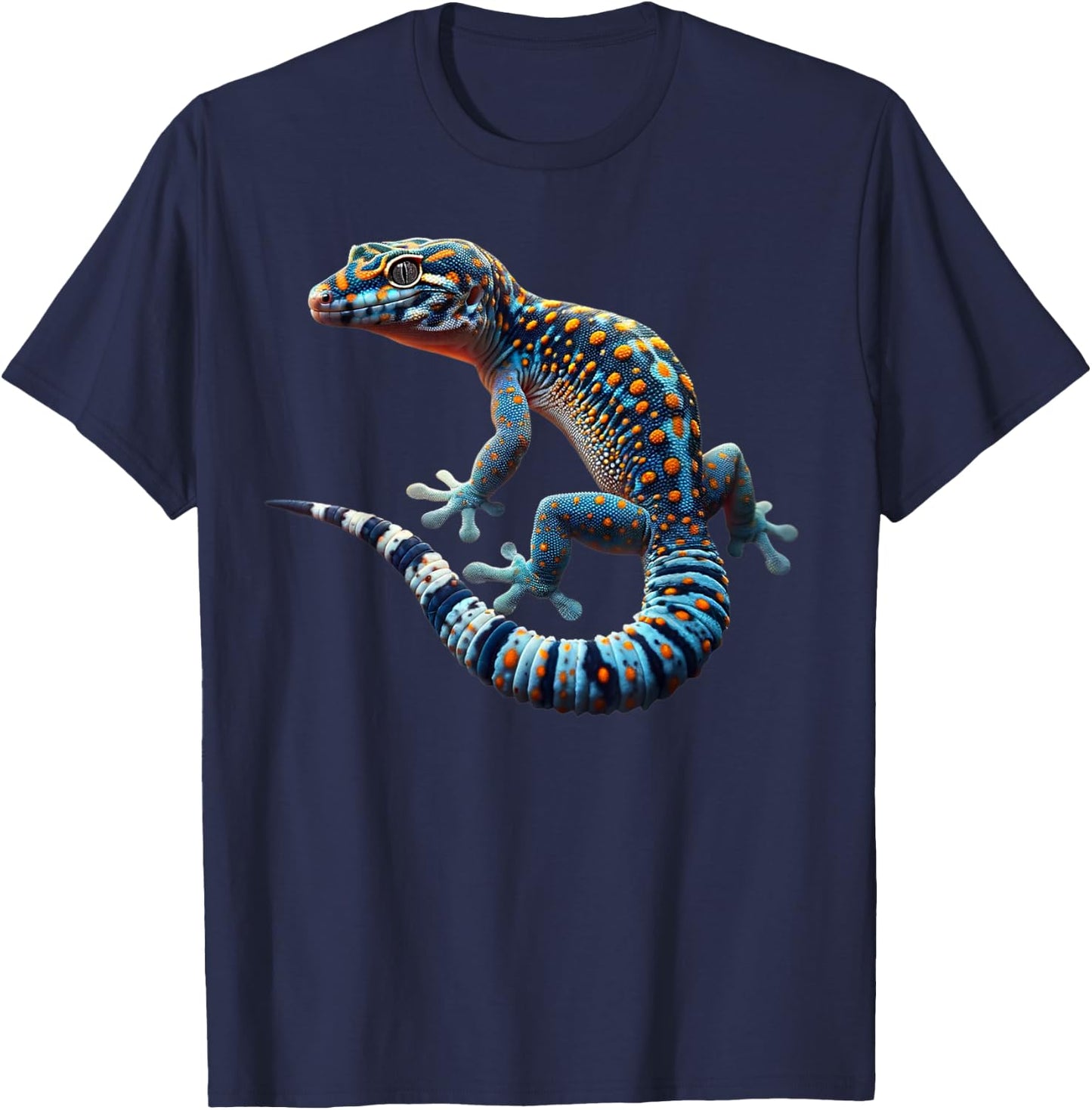 Tokay Gecko Wild Reptile Lizard T-Shirt - T-Shirt | Navy
