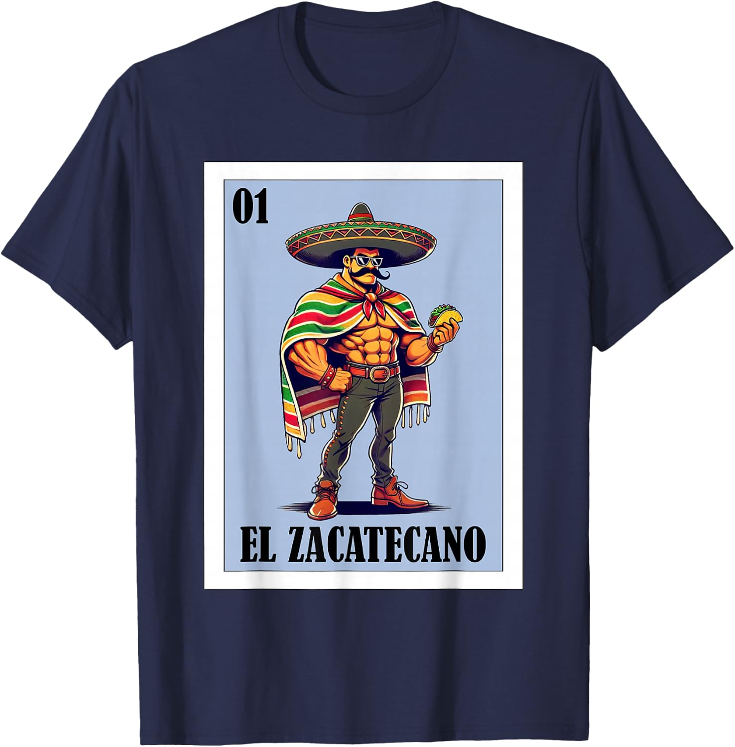 Funny Zacatecas Mexican Design - El Zacatecano T-Shirt - T-Shirt | Navy