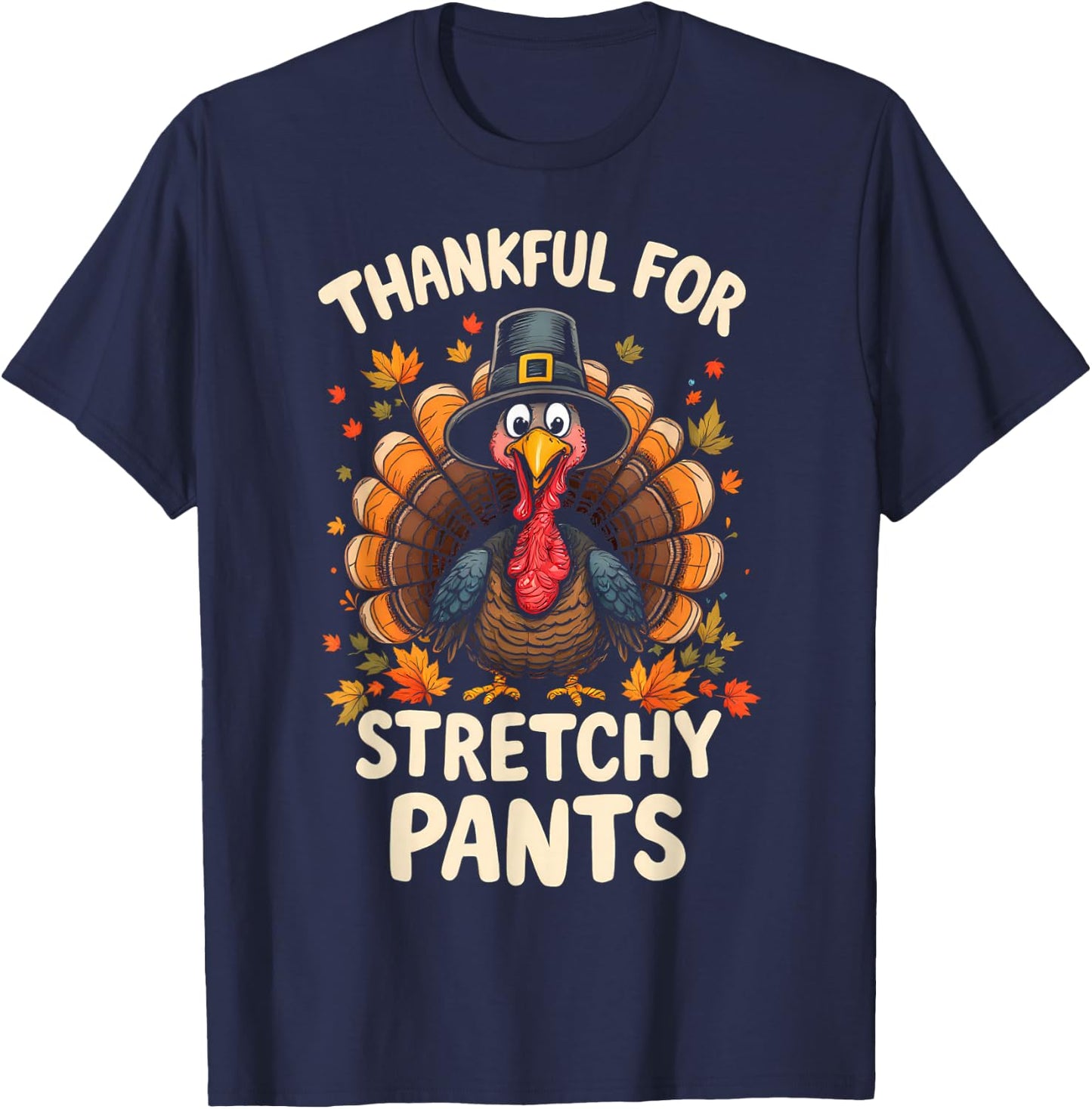 Funny Turkey Joke Thanksgiving T-Shirt - T-Shirt | Navy