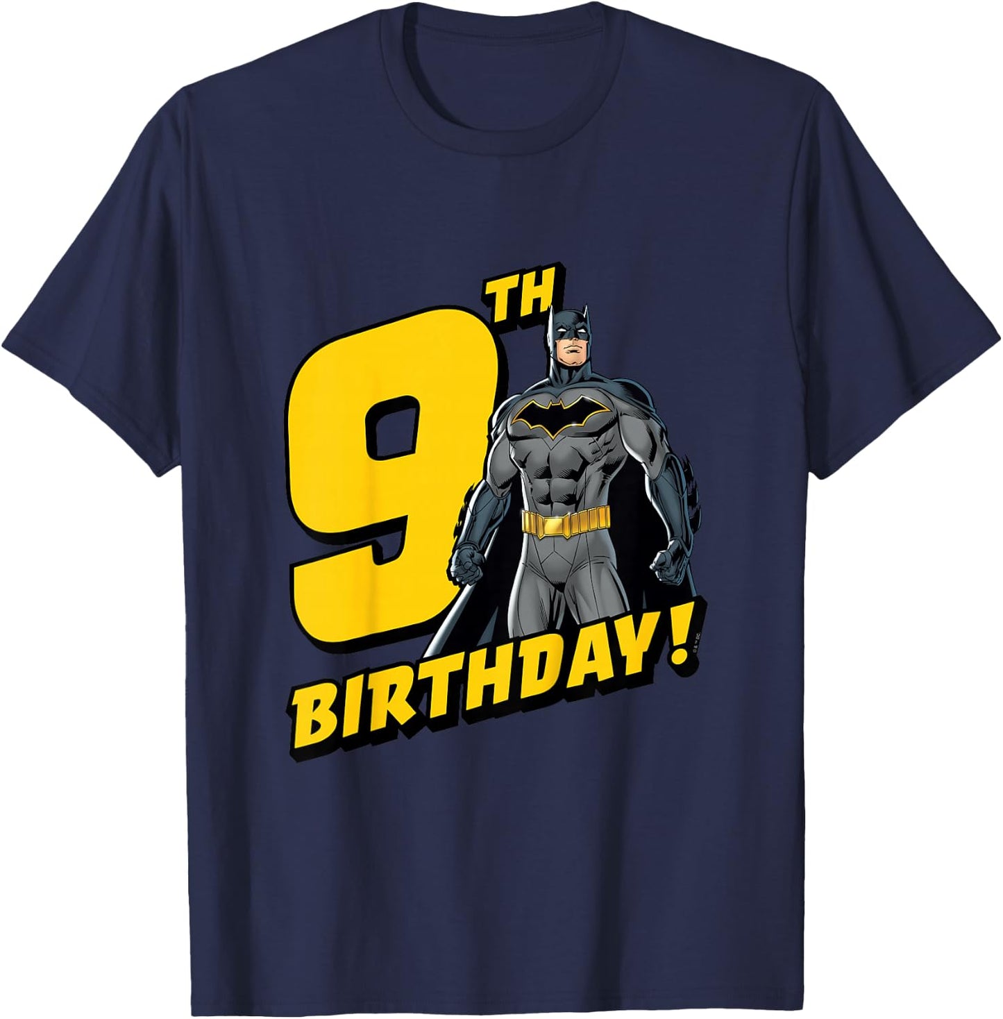 Kids Batman 9th Birthday T-Shirt - T-Shirt | Navy