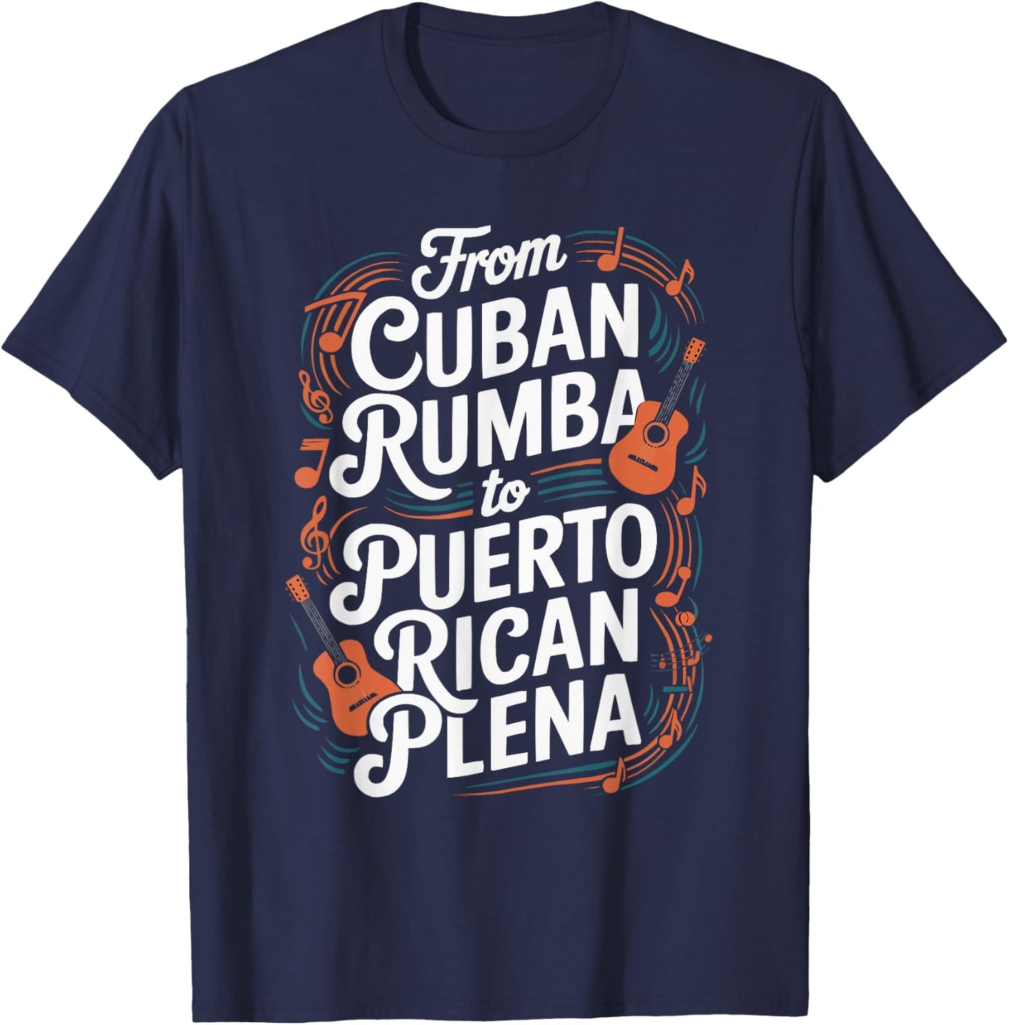 Half Cuban Half Puerto Rican Country Puerto Rico Flag Cuba T-Shirt - T-Shirt | Navy