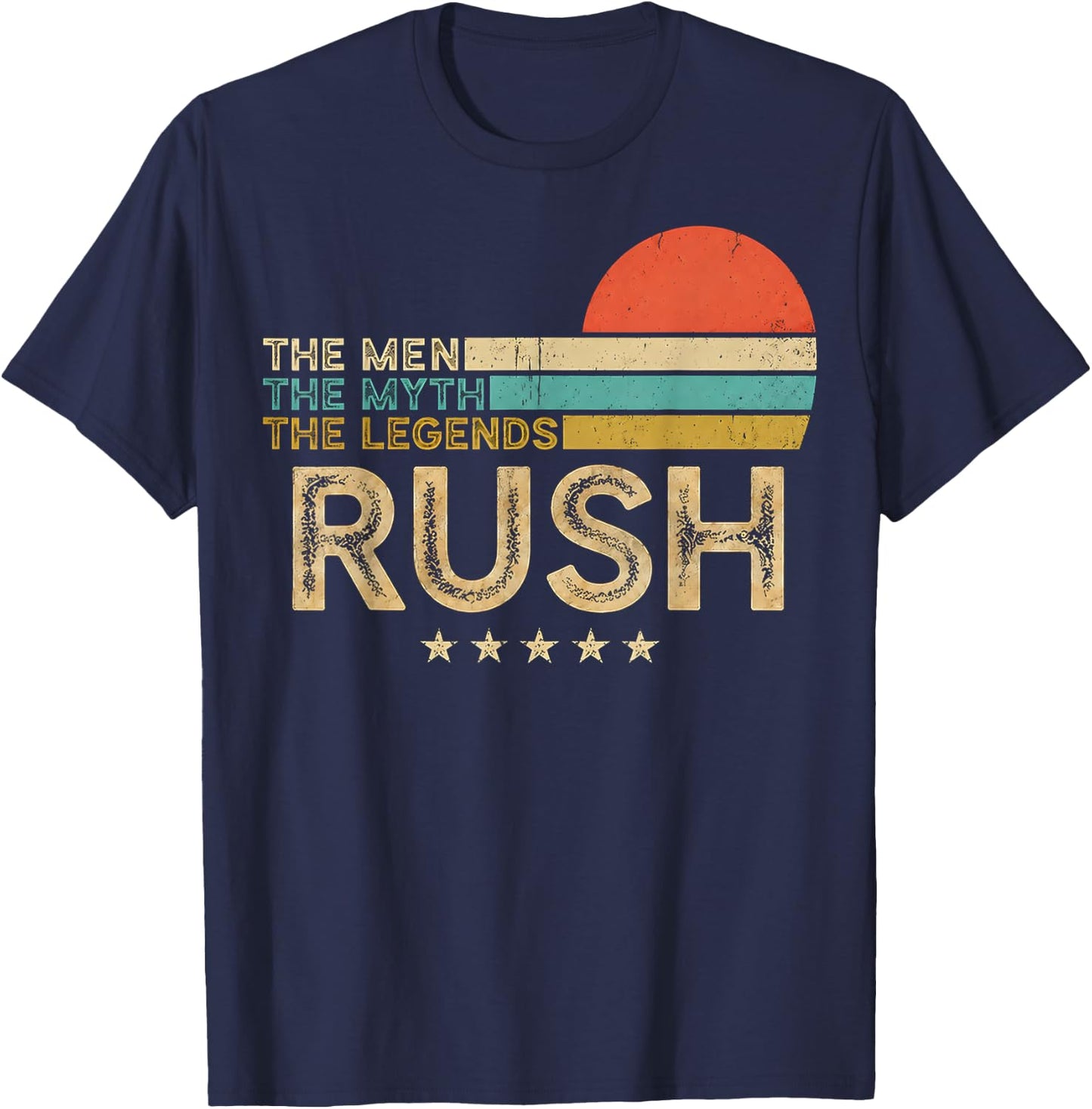 Retro Rush Name Classic Gift Women Kids T-Shirt - T-Shirt | Navy