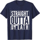 Straight Outta Breath Funny Running Jokes For Runner T-Shirt - T-Shirt | Navy