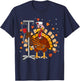 Thanksgiving Nurse Shirt Funny Turkey Scrub Gifts For Nurses T-Shirt - T-Shirt | Navy