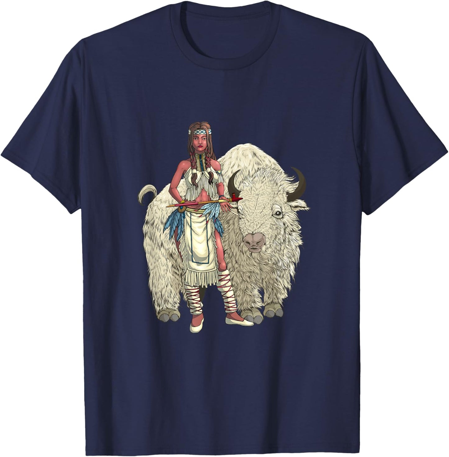 White Buffalo Woman T-Shirt - T-Shirt | Navy