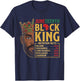 Juneteenth Black King Nutrition Facts Pride African T-Shirt - T-Shirt | Navy