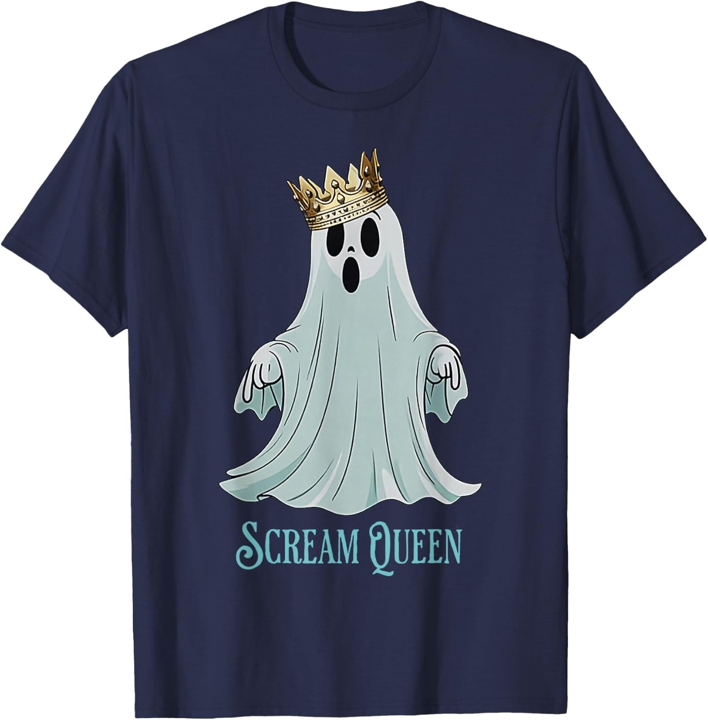 Scream Queen Ghost Halloween T-Shirt - T-Shirt | Navy