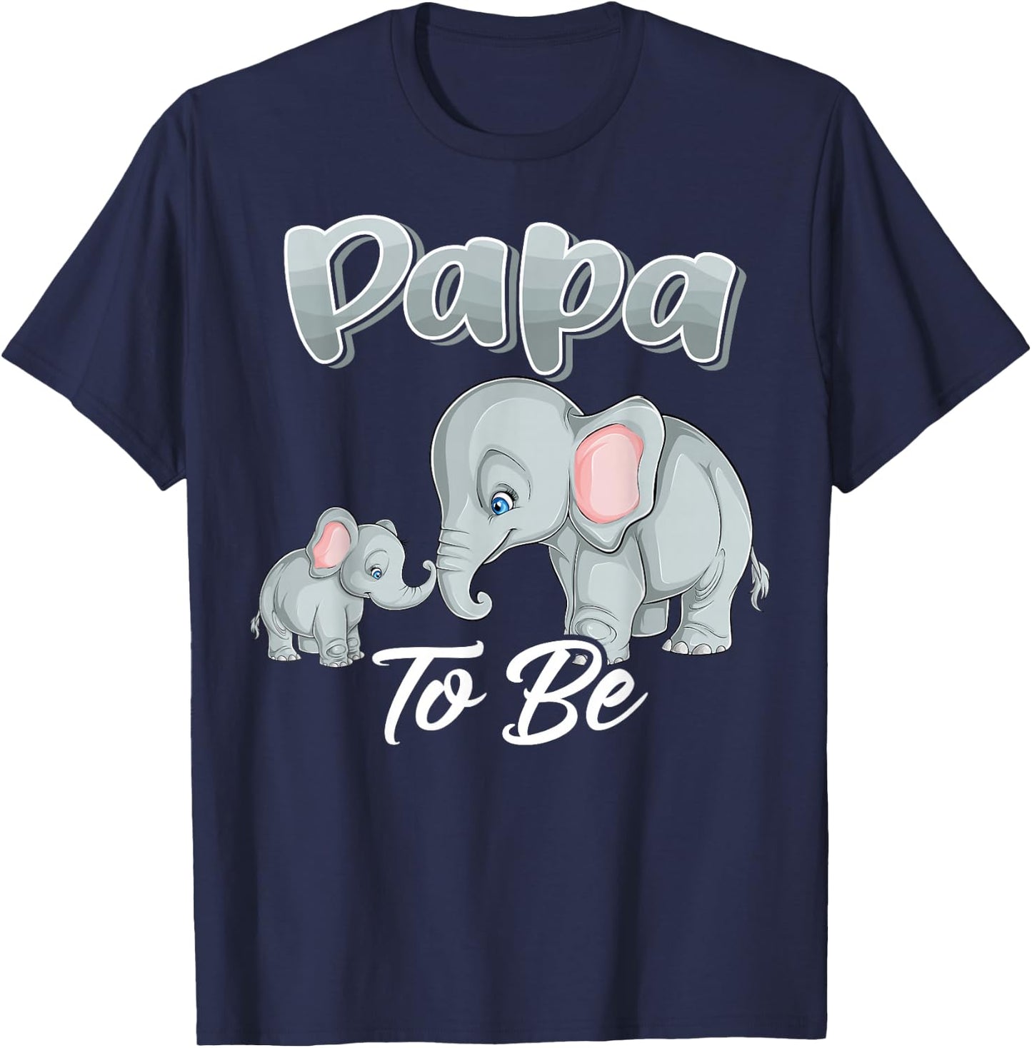 Soon Papa To Be Elephants For Baby Shower Gender Reveal Men T-Shirt - T-Shirt | Navy