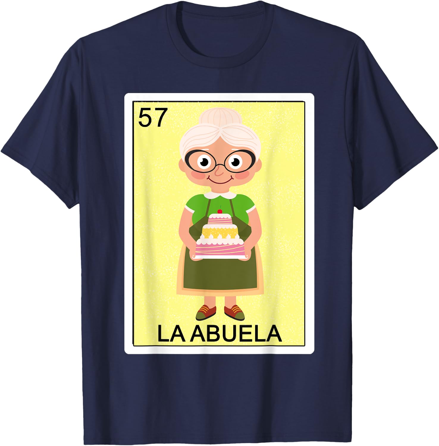Funny Spanish-Mexican Bingo Gifts for Abuela - La Abuela T-Shirt - T-Shirt | Navy