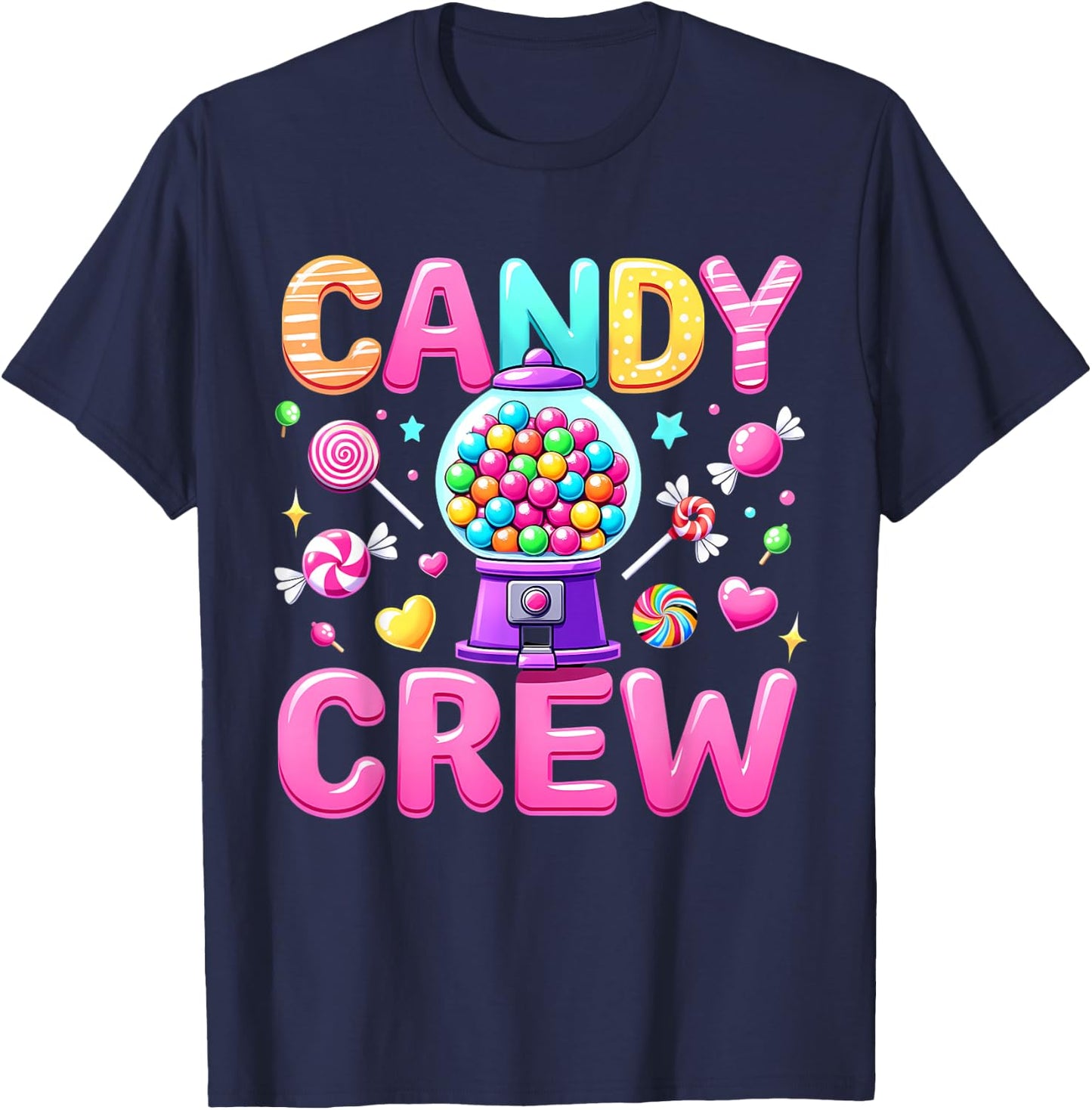 Candy Crew Decorations Sweetie Candy Squad , black T-Shirt - T-Shirt | Navy