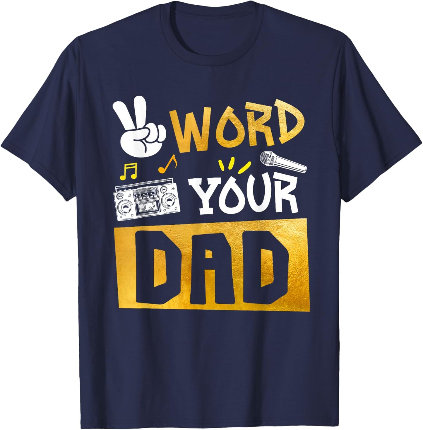 Word Your Dad - Daddy Of The Birthday Two Legit To Quit T-Shirt - T-Shirt | Navy