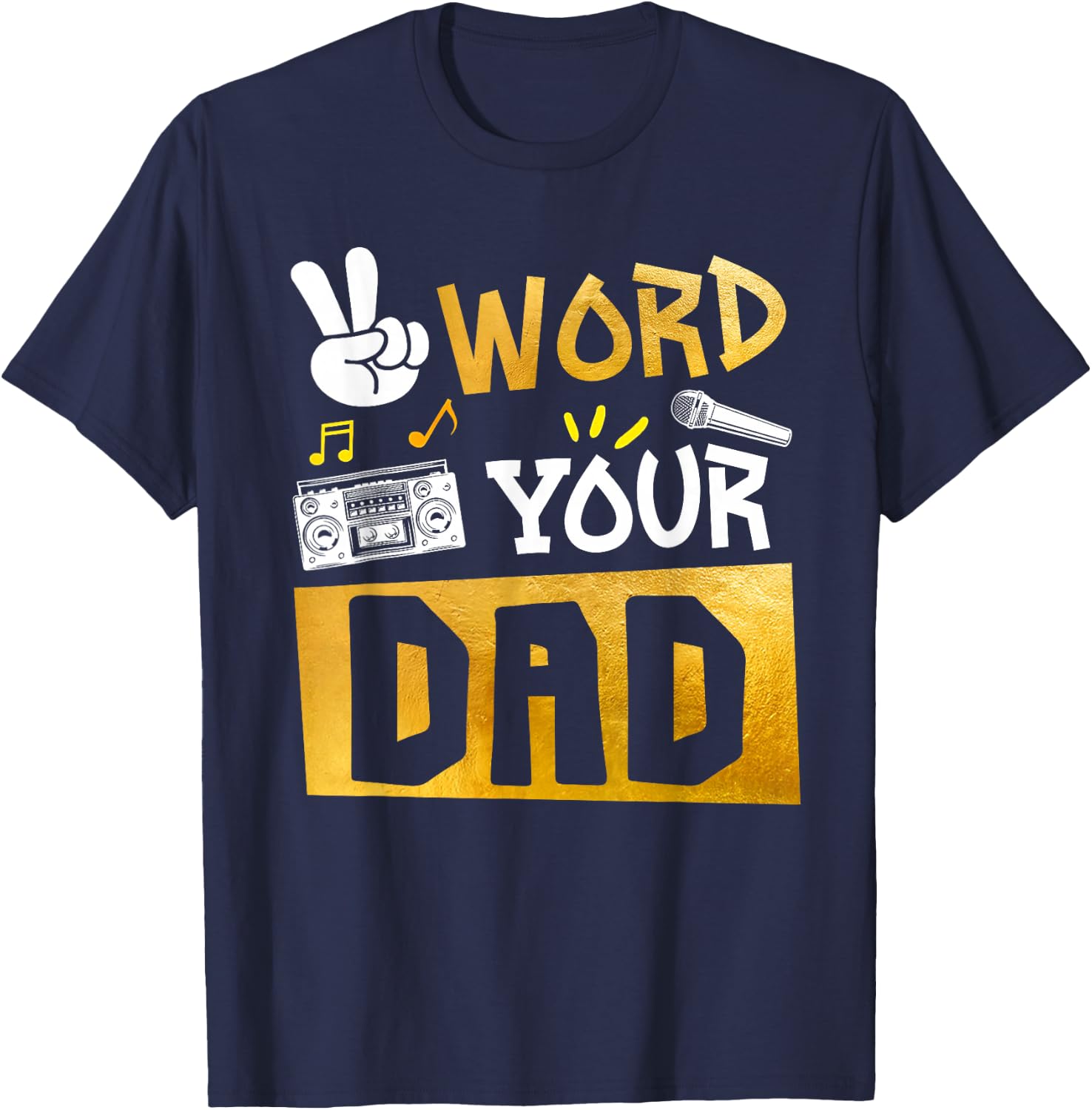 Word Your Dad - Daddy Of The Birthday Two Legit To Quit T-Shirt - T-Shirt | Navy
