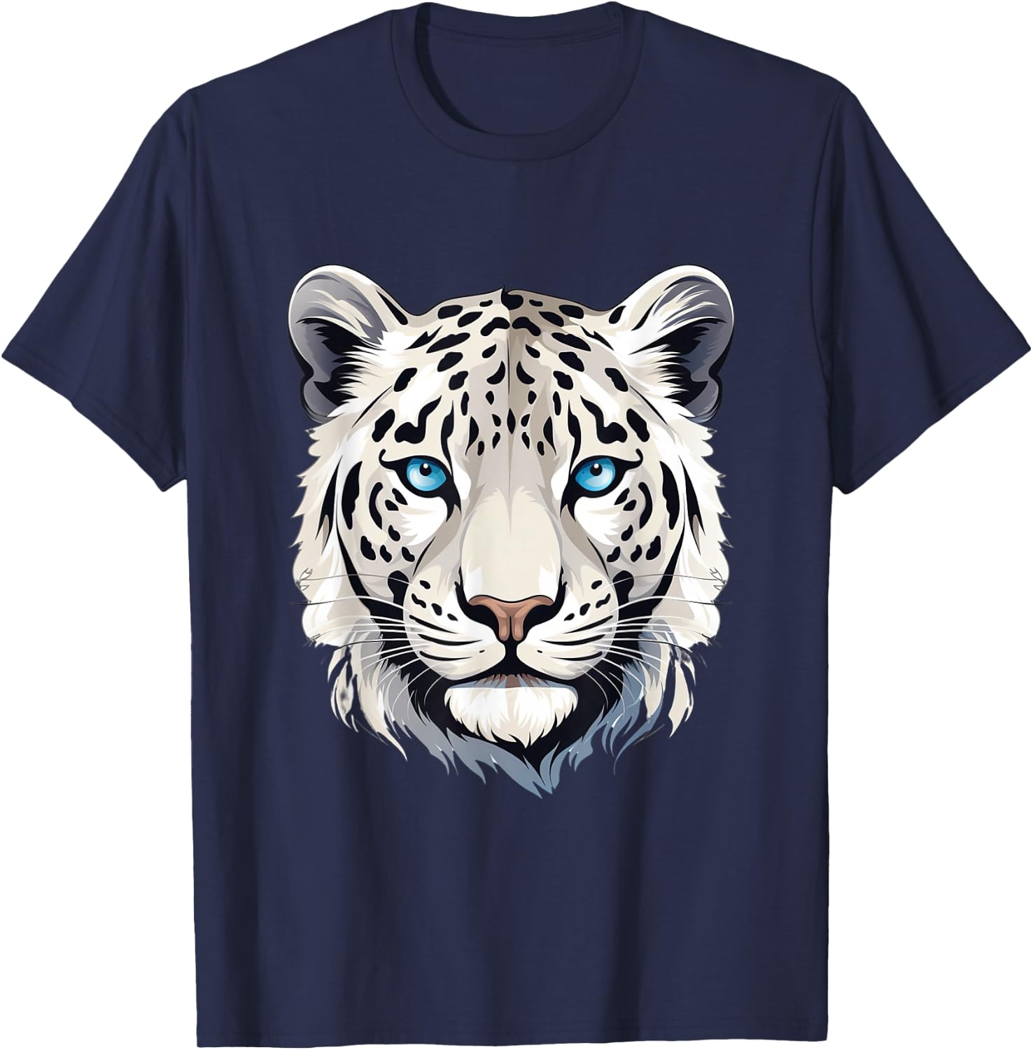 Snow Leopard Leopard T-Shirt - T-Shirt | Navy