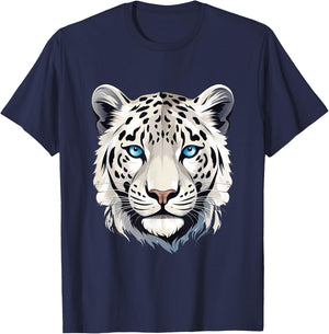 Snow Leopard Leopard T-Shirt - T-Shirt | Navy