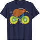 Cycle New Zealand Funny Kiwi on a Bicycle Design Idea T-Shirt - T-Shirt | Navy