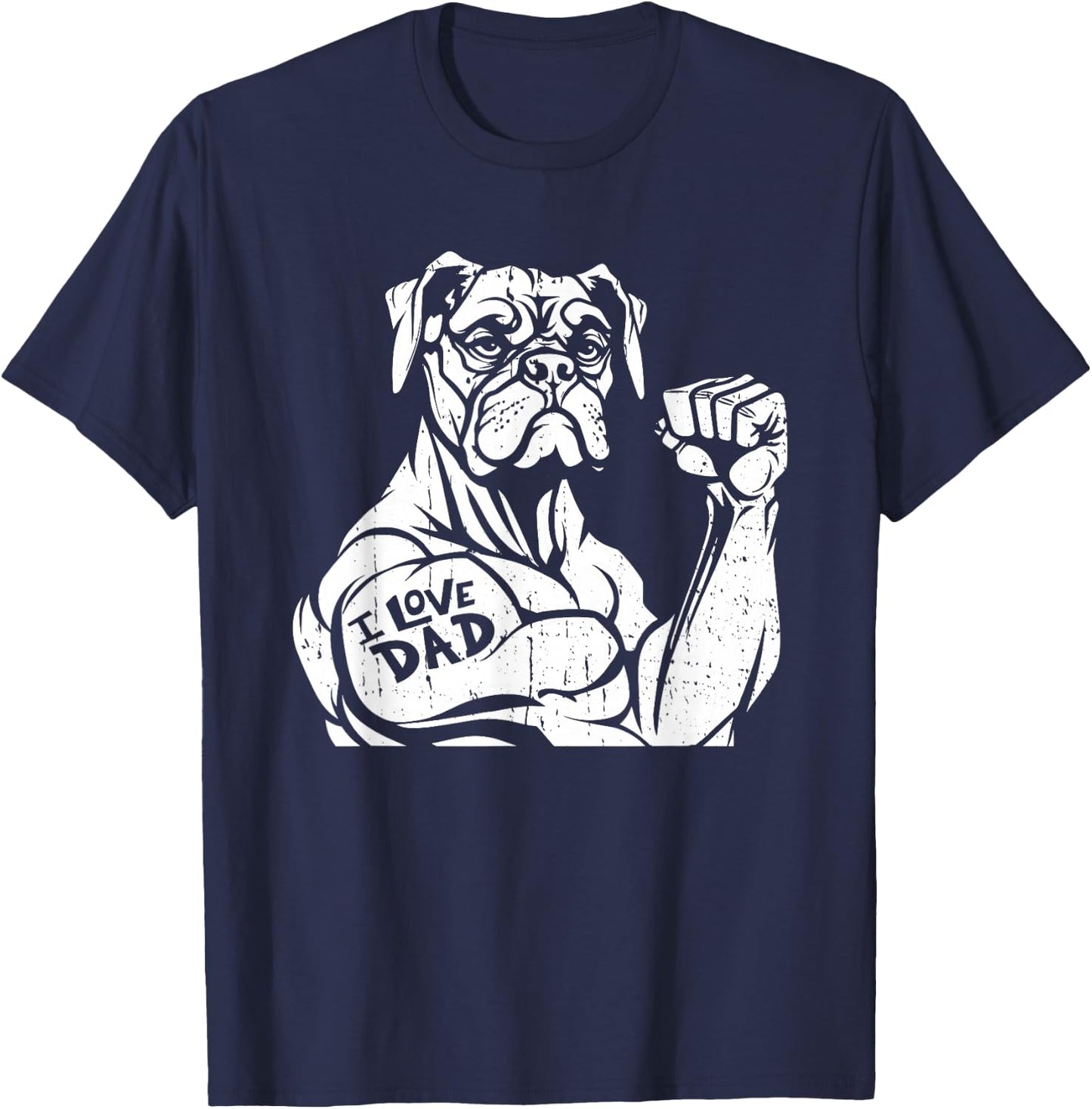 Boxer Dog Breed - Four-legged German Boxer T-Shirt - T-Shirt | Navy